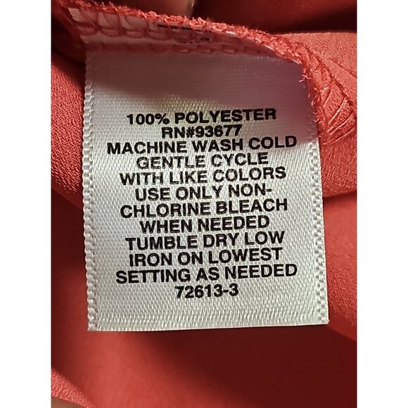 NWT Liz Claiborne Women’s Pleated PINK V-Neck Blouse Sz XXL - Picture 5 of 5